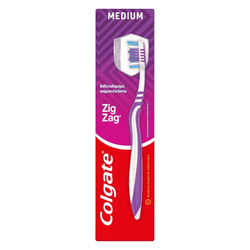 COLGATE Οδοντόβουρτσα Zig Zag Μέτρια 1 Τεμάχιο