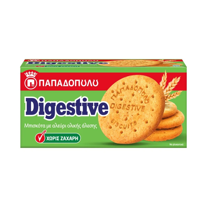 Digestive Μπισκότα Vegan Χωρίς ζάχαρη 250gr