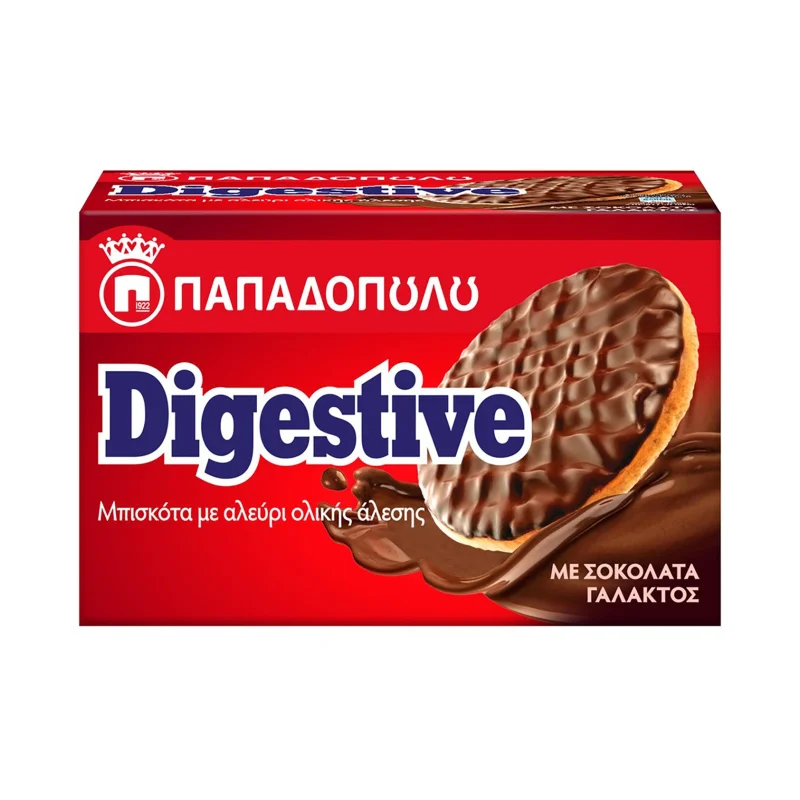 Digestive Μπισκότα με Επικάλυψη Σοκολάτα Γάλακτος 200gr