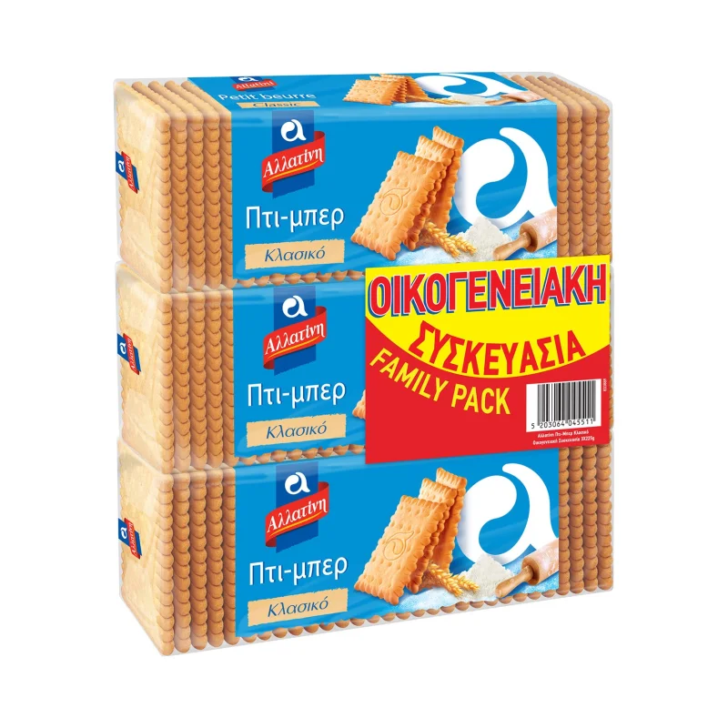 ΑΛΛΑΤΙΝΗ Πτι Μπερ Μπισκότα Κλασικό 3x225g