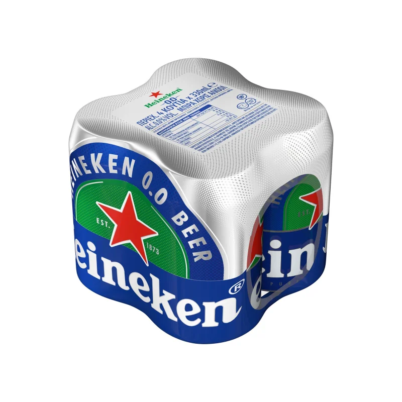 Heineken 0.0% μπίρα χωρίς αλκοόλ 4x330ml