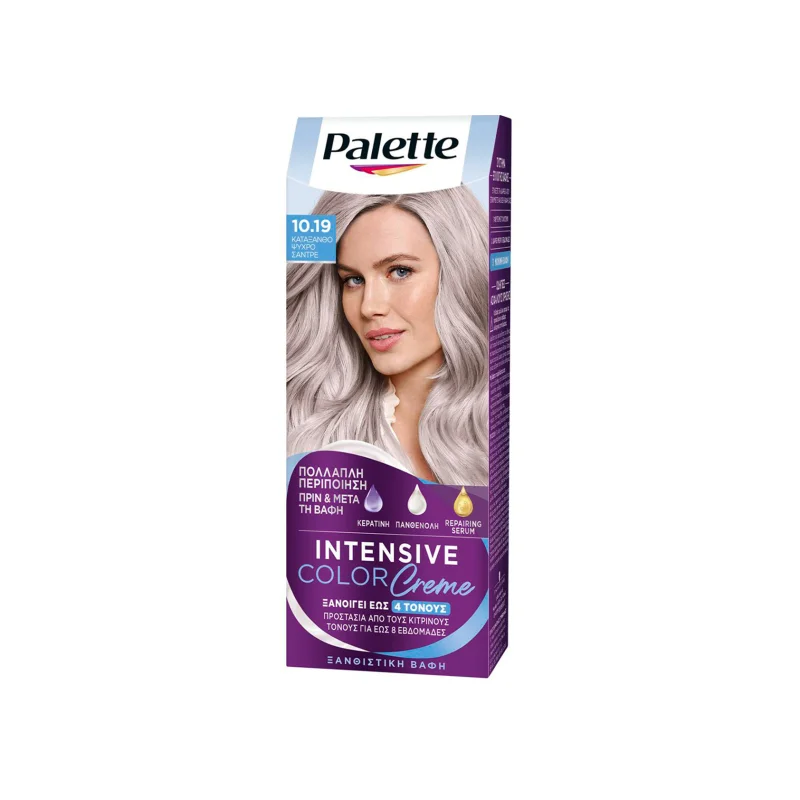 Palette Intensive Color Creme βαφή μαλλιών κατάξανθο ψυχρό σαντρε νο 10. 19