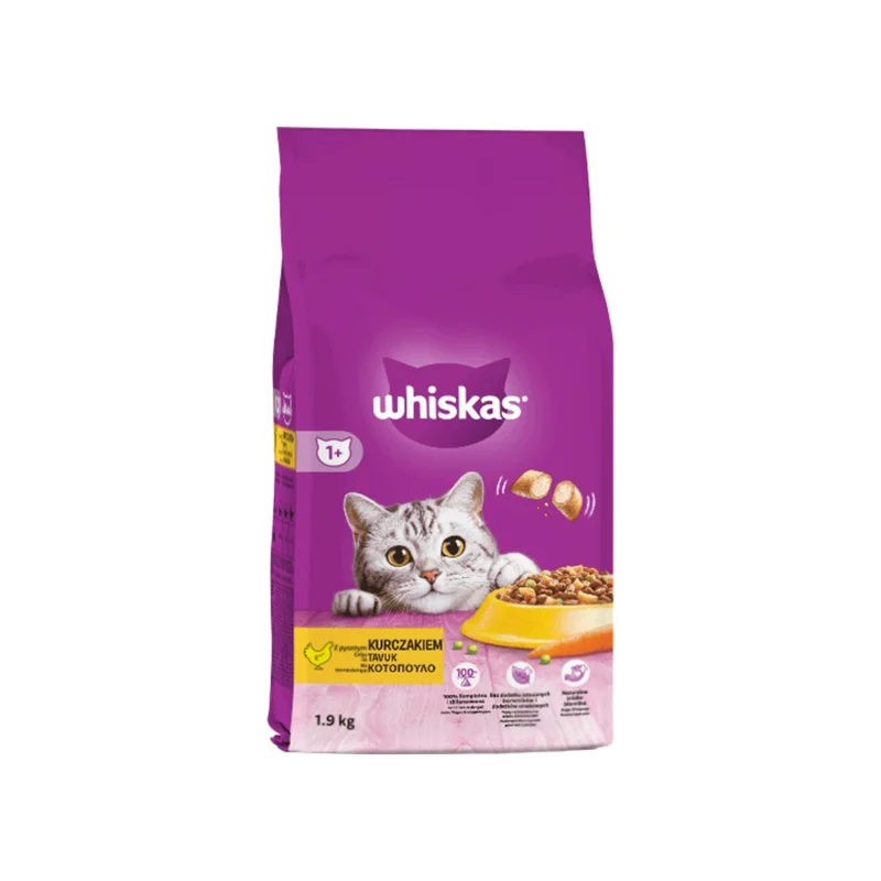 Whiskas Adult ξηρά τροφή γάτας με κοτόπουλο 1.9kg