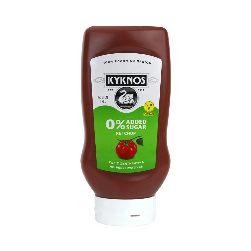 ΚΥΚΝΟS Κέτσαπ Vegan Χωρίς γλουτένη Χωρίς προσθήκη ζάχαρης 550g
