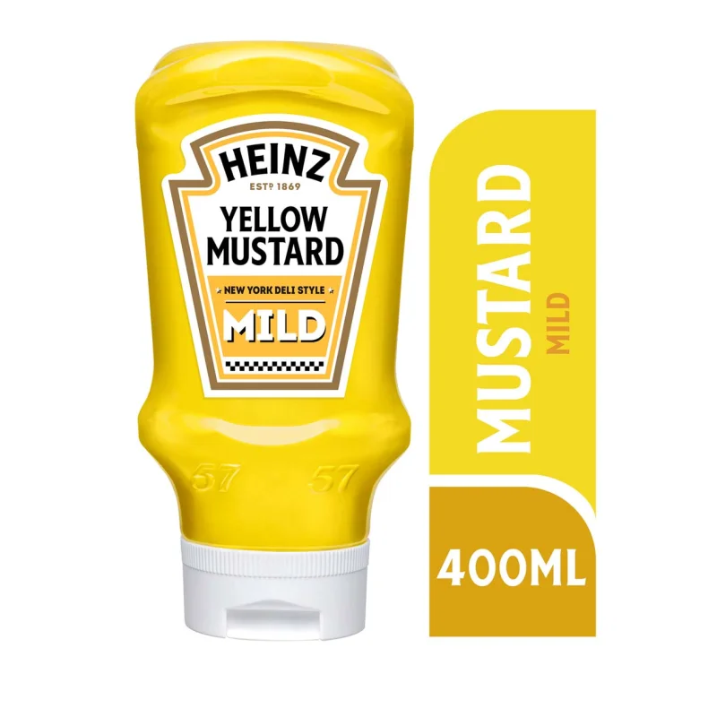 Heinz New York Deli Απαλή Μουστάρδα Top Down 445γρ.