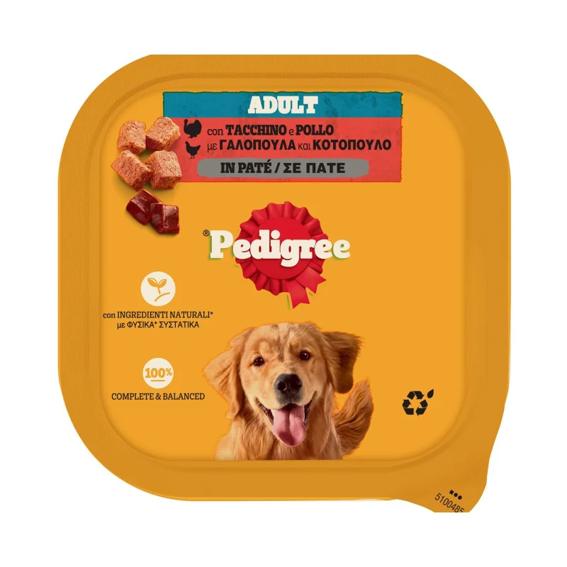 PEDIGREE Υγρή Τροφή Σκύλου με Γαλοπούλα & Κοτόπουλο σε πατέ 300g
