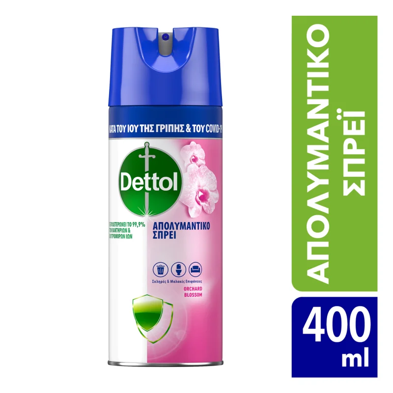 Dettol All In One Απολυμαντικό Σπρέι Orchard Blossom 400ml.