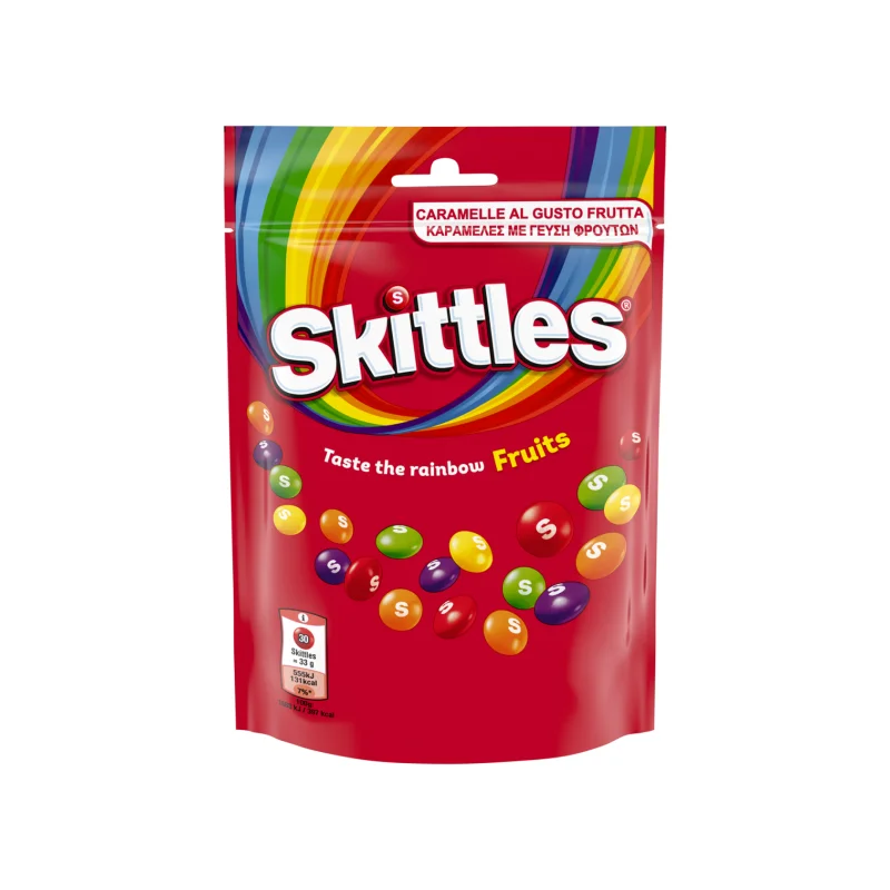 SKITTLES Καραμέλες Fruits Vegan 136g