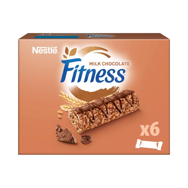 NESTLE Fitness Μπάρες Δημητριακών με Σοκολάτα Γάλακτος 6x22,5g