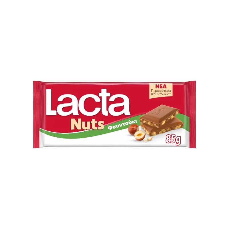 Lacta Σοκολάτα Γάλακτος με Φουντούκι (85g)