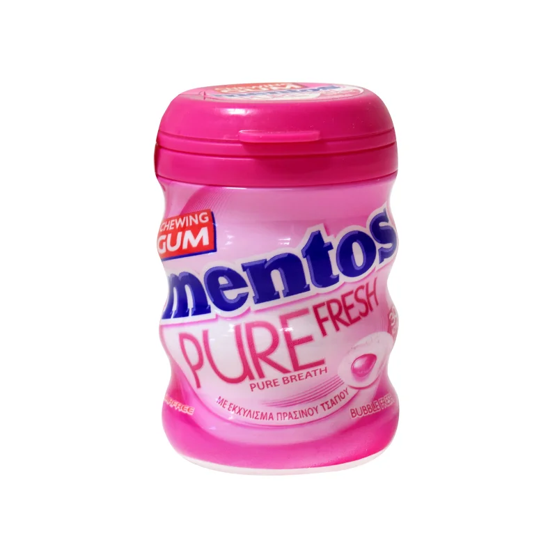 Mentos Pure Fresh τσίχλες bubble fresh & εκχύλισμα πράσινου τσαγιού 60g