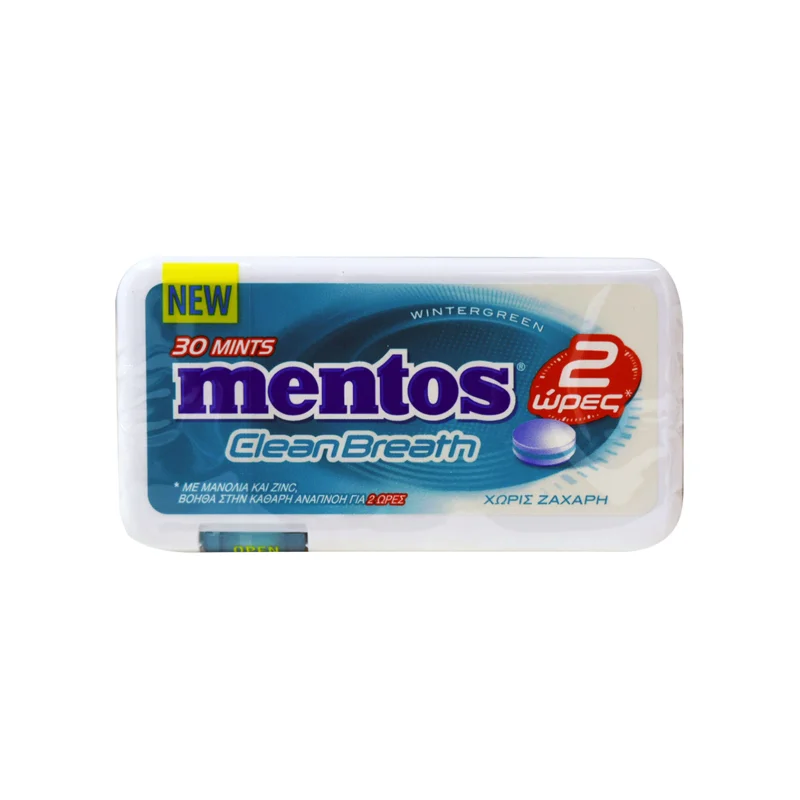 Mentos Clean breath καραμέλες wintergreen 21g