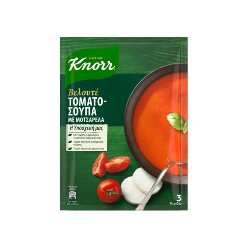 Knorr σούπα στιγμής βελουτέ τοματόσουπα με μοτσαρέλα 96g