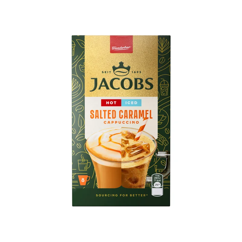 Jacobs Iced Cappuccino στιγμιαίο ρόφημα καφέ salted caramel 142.4g