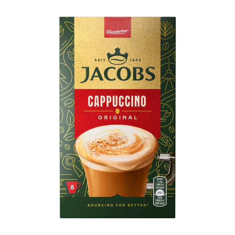 JACOBS Στιγμιαίος Καφές Cappuccino Original Sticks 8x11.6g