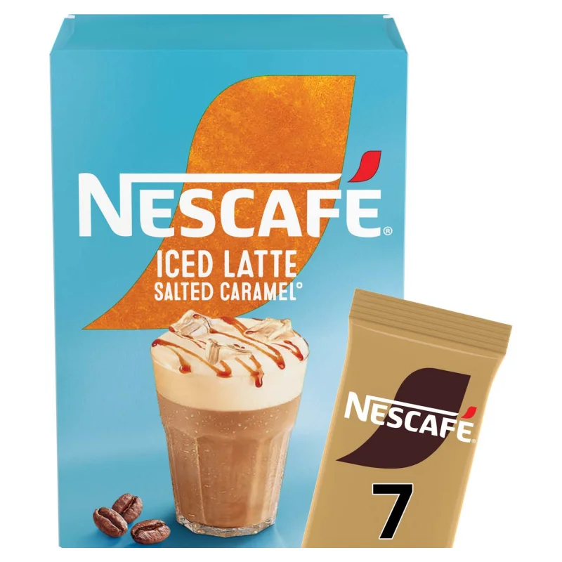 Nescafe Στιγμιαίος Καφές Iced Latte Salted Caramel σε φακελάκια Gold (7 τεμ)