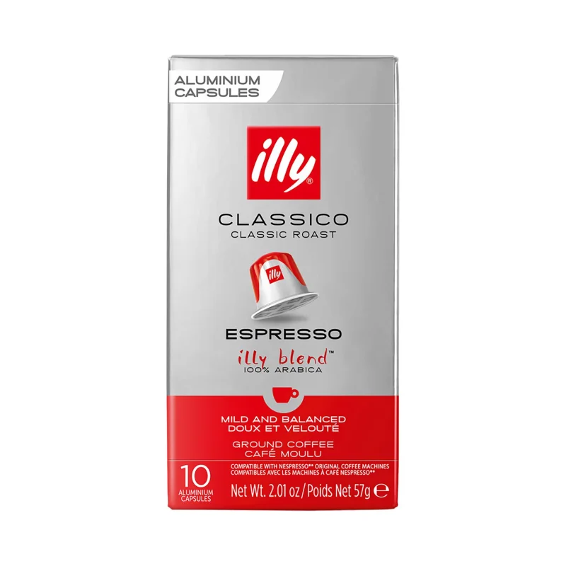 ILLY Καφές Espresso Classico 10 κάψουλες συμβατές με μηχανή Nespresso 57g