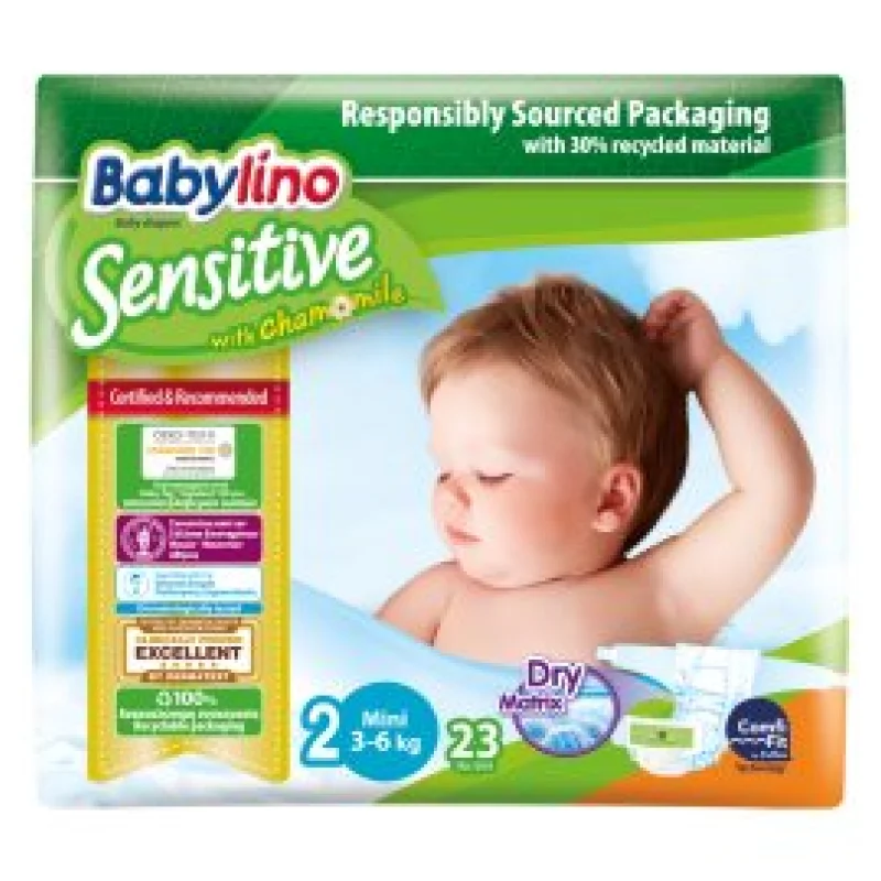 Πάνες Μωρού Sensitive Χαμομήλι Νο2 23 Τεμάχια