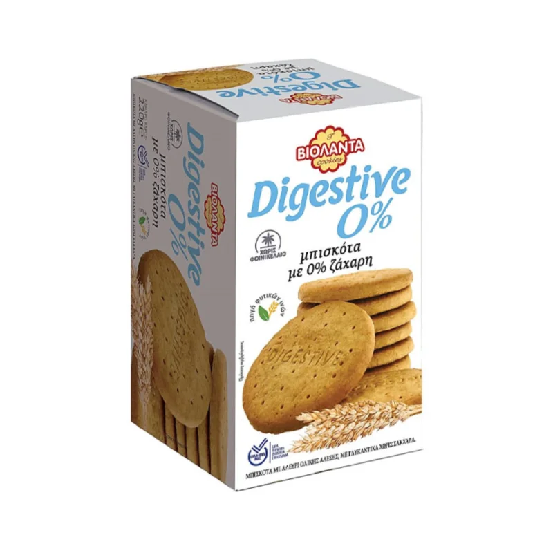 ΒΙΟΛΑΝΤΑ Digestive 0% Μπισκότα Χωρίς ζάχαρη 220g