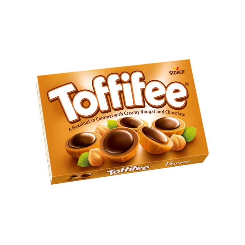 Toffifee σοκολατάκια ολόκληρο φουντούκι σε βάση καραμέλας με γέμιση πάστας φουντουκιού 125g