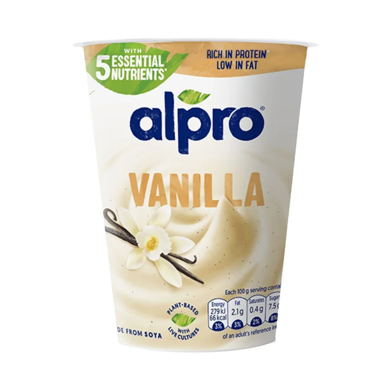ALPRO Επιδόρπιο Σόγιας Βανίλια Vegan Χωρίς γλουτένη Χωρίς λακτόζη 500g