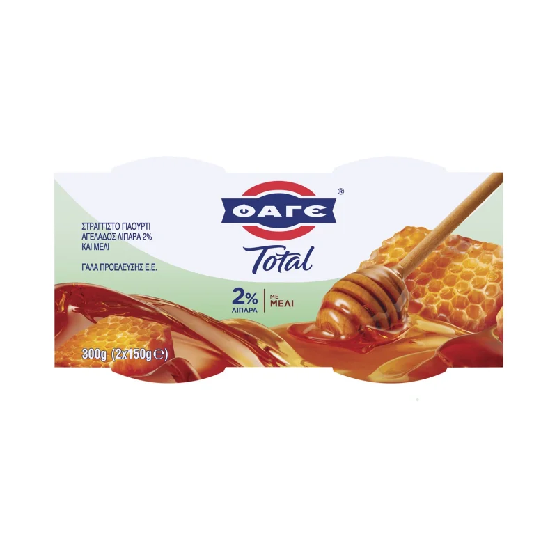 ΦΑΓΕ Total Γιαούρτι Στραγγιστό 2% με Μέλι 2x150g