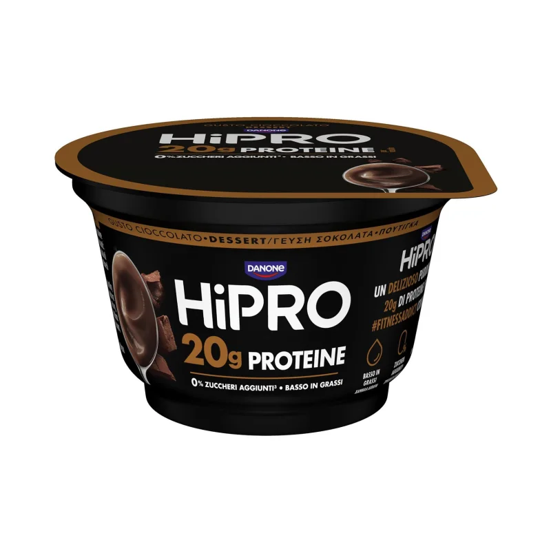 DANONE HiPro Protein Πουτίγκα με γεύση Σοκολάτα Χωρίς προσθήκη ζάχαρης 200g