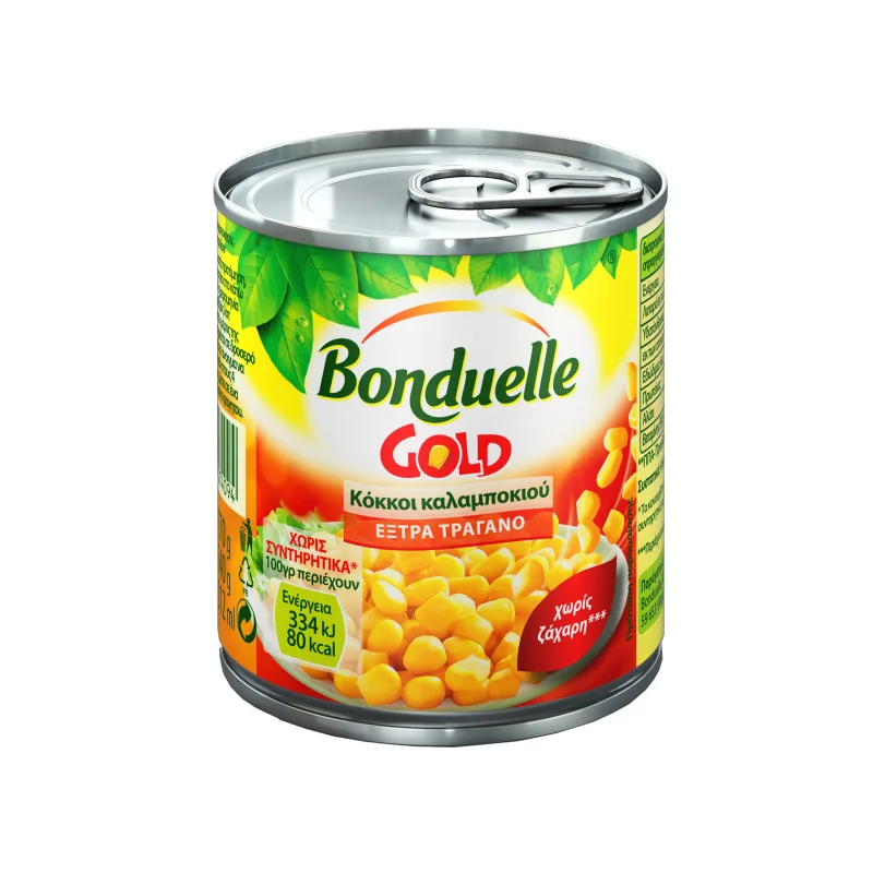 Bonduelle Gold καλαμπόκι κόκκοι έξτρα τραγανό 170g (στραγγισμένο βάρος 140g)