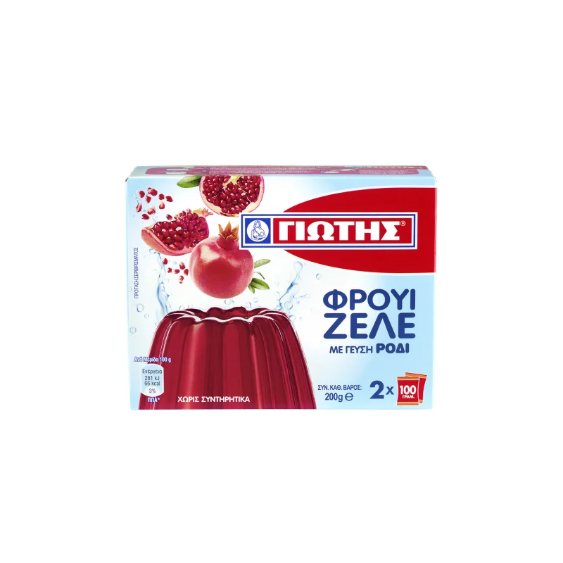 Γιώτης φρουί ζελέ σε σκόνη ρόδι 2x100g