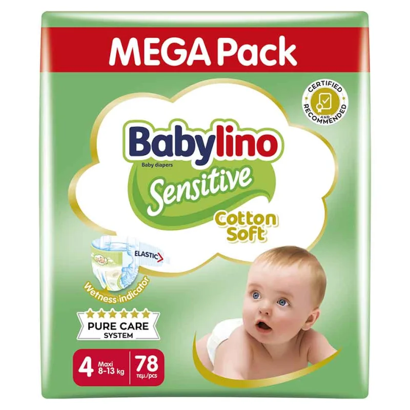 Sensitive Πάνες No4 (8-13kg.) Mega Pack 78τεμ.