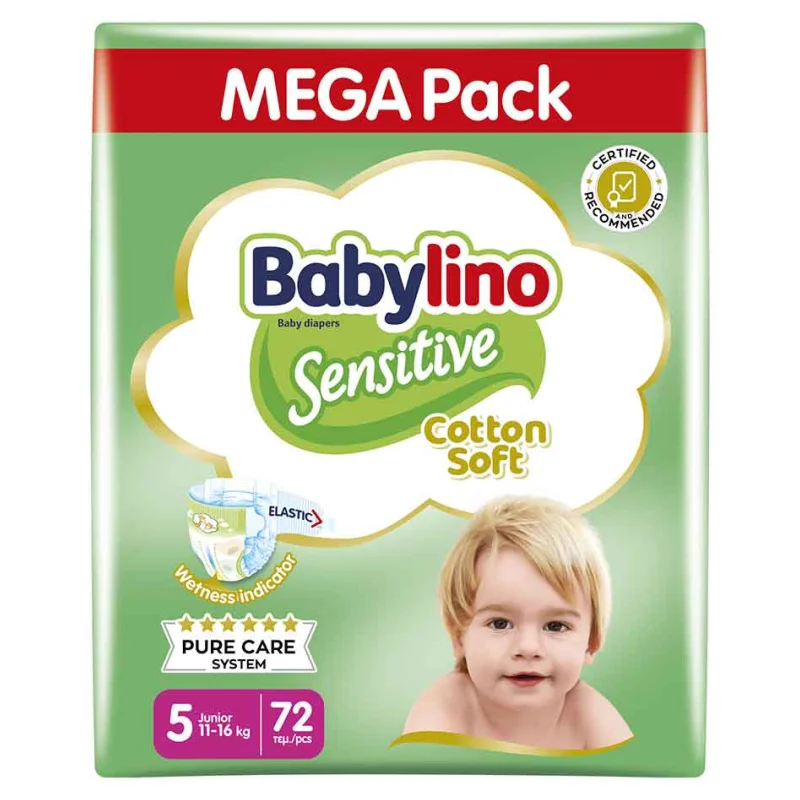 Sensitive Πάνες No5 (11-16kg.) Mega Pack 72τεμ.