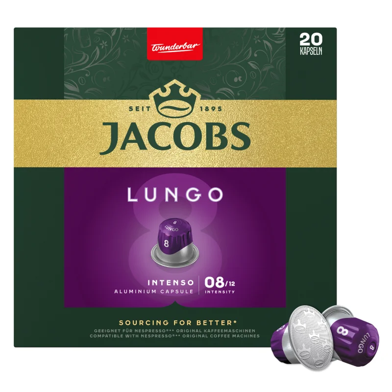 JACOBS Lungo Intenso Kάψουλες Συμβατές Με Μηχανές Nespresso* 20τεμ