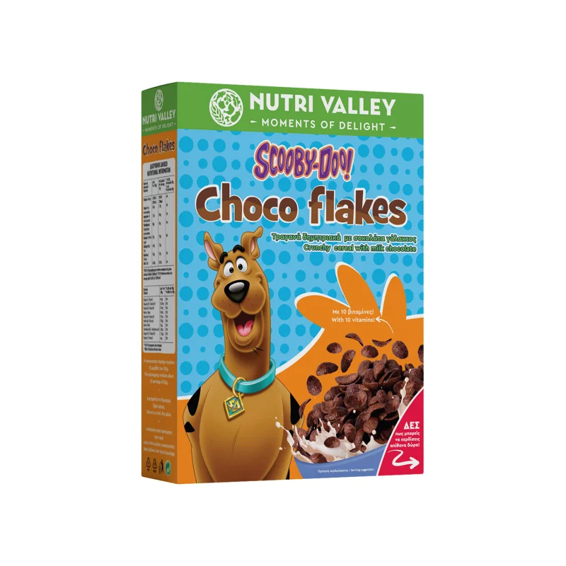 Nutri Valley Scooby doo δημητριακά παιδικά choco flakes 375g