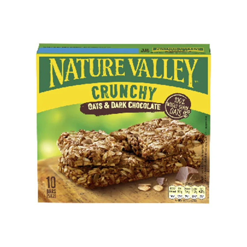 Nature Valley Crunchy μπάρα μούσλι ολικής άλεσης oats & dark chocolate 5x42g