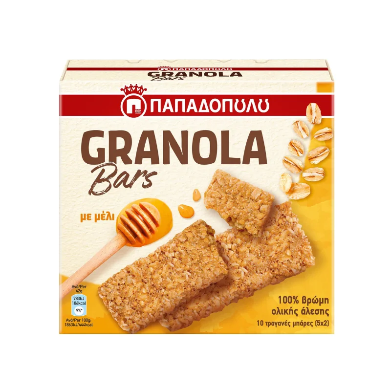 Παπαδοπούλου Granola μπάρα βρώμης μέλι 5x42g