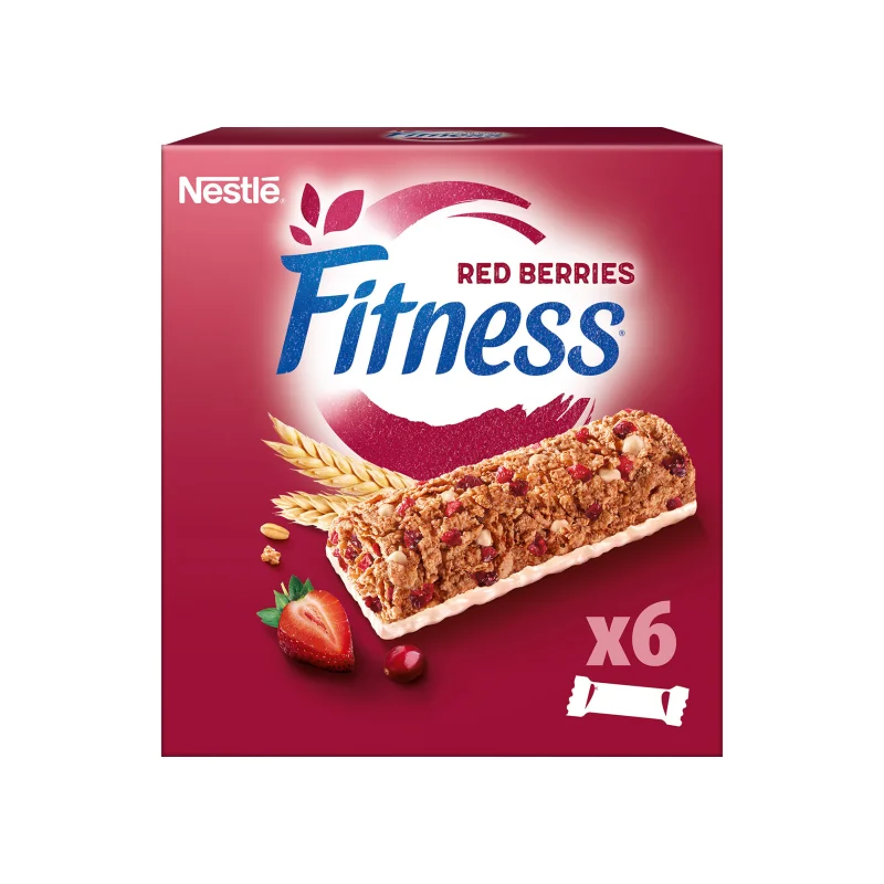 Fitness μπάρα δημητριακών ολικής άλεσης red berries 6x23.5g