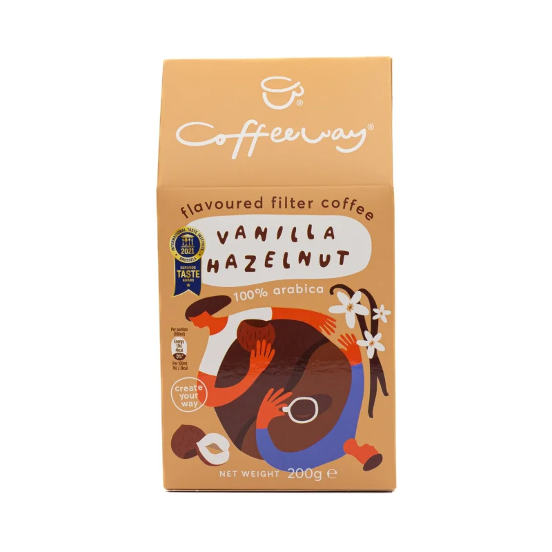COFFEEWAY Αρωματικός Καφές Φίλτρου Vanilla Hazelnut 200g