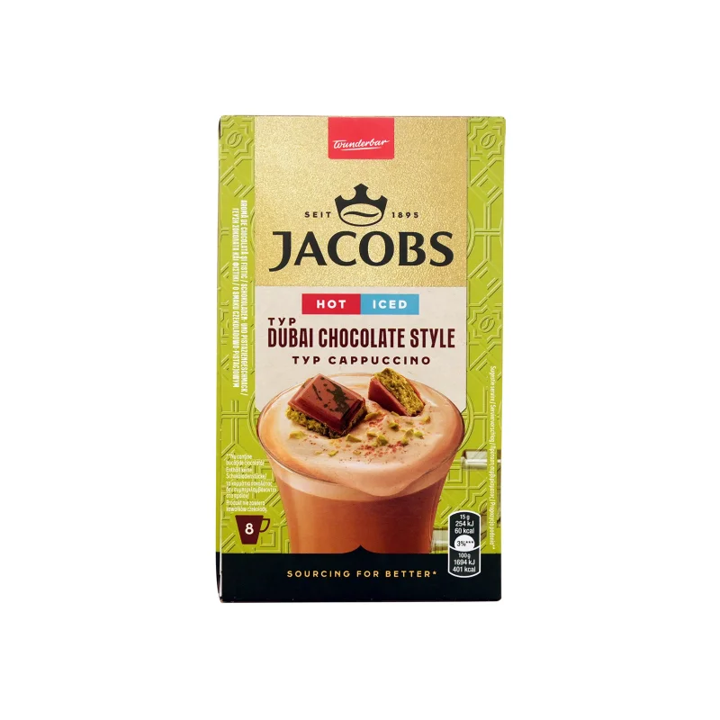 Jacobs Typ Dubai chocolate στιγμιαίο ρόφημα καφέ στικ typ cappuccino 8x15g