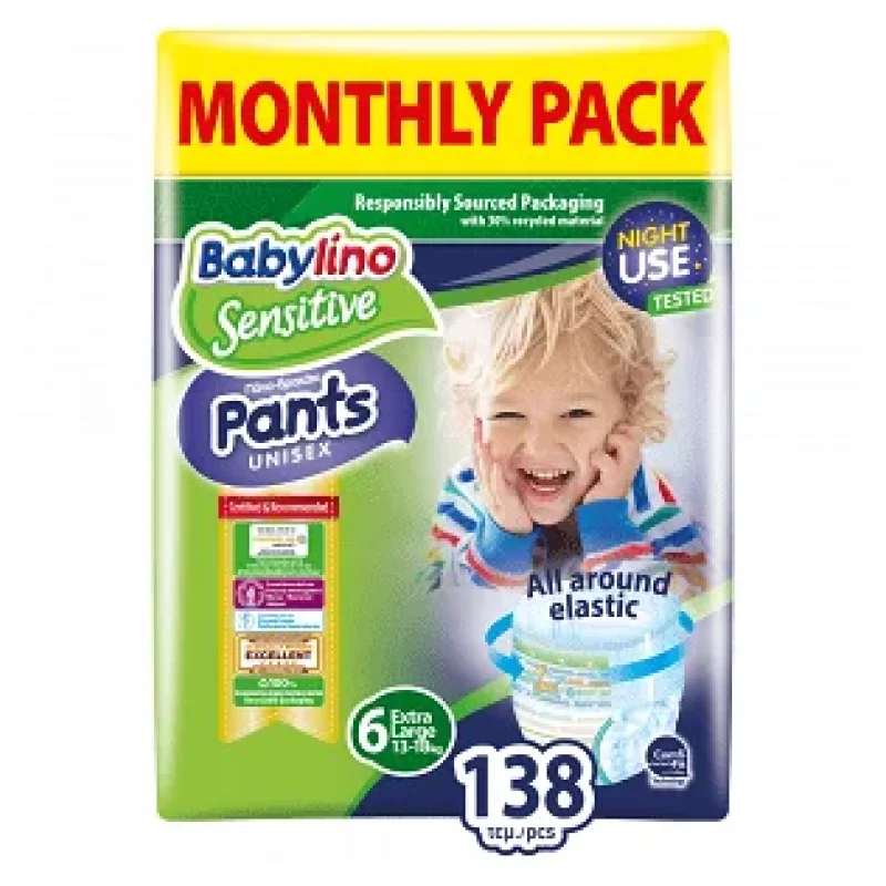 Sensitive Pants Πάνες Monthly Pack No6 138τεμ (13-18Kg)