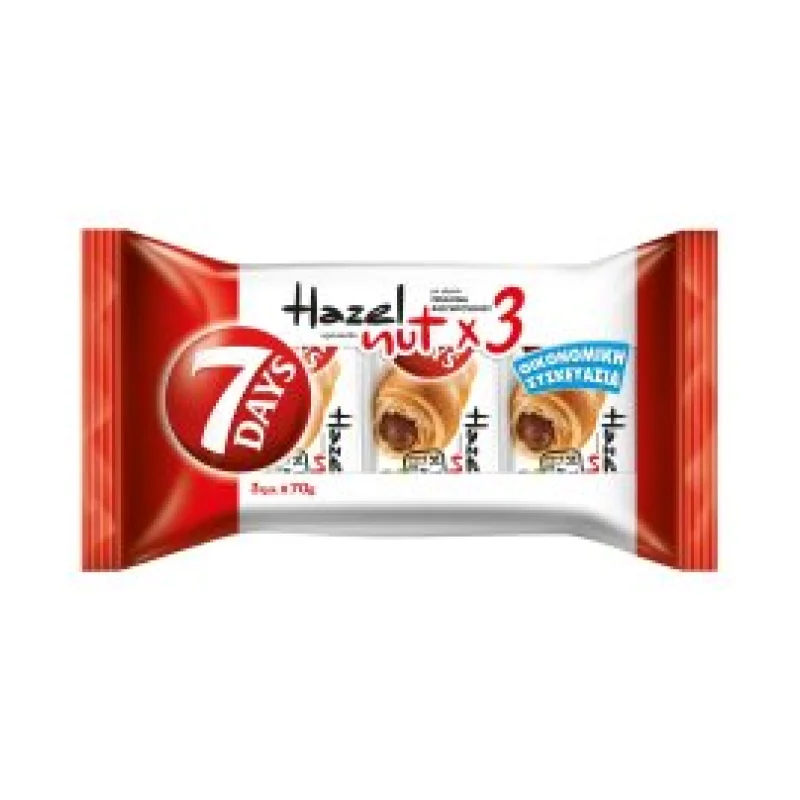 Κρουασάν Hazelnut με γέμιση Πραλίνας Φουντουκιού 3Χ70gr