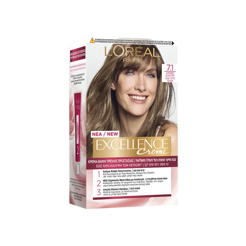 L'oreal Excellence βαφή μαλλιών ξανθό σαντρε Nο. 7. 1 48ml