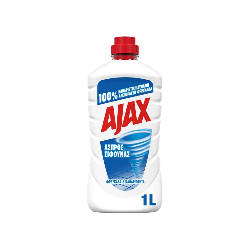 Ajax Άσπρος Σίφουνας υγρό καθαριστικό γενικής χρήσης κλασικό 1lt