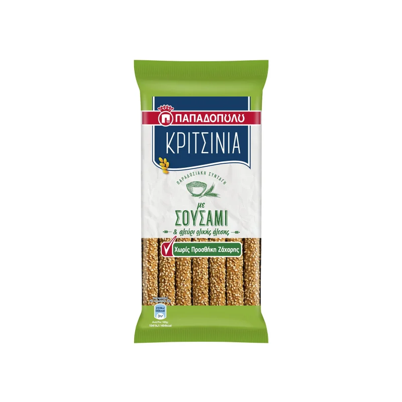 Παπαδοπούλου κριτσίνια με σουσάμι 170g