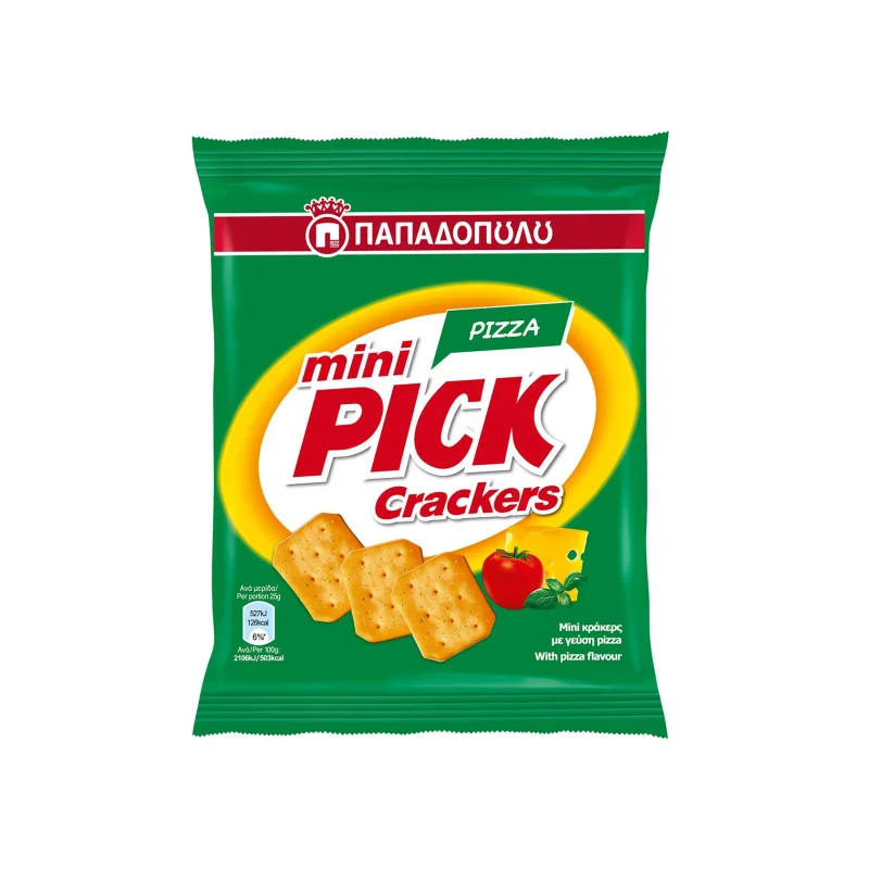 Παπαδοπούλου Mini Pick κρακεράκια pizza mediterranea 70g