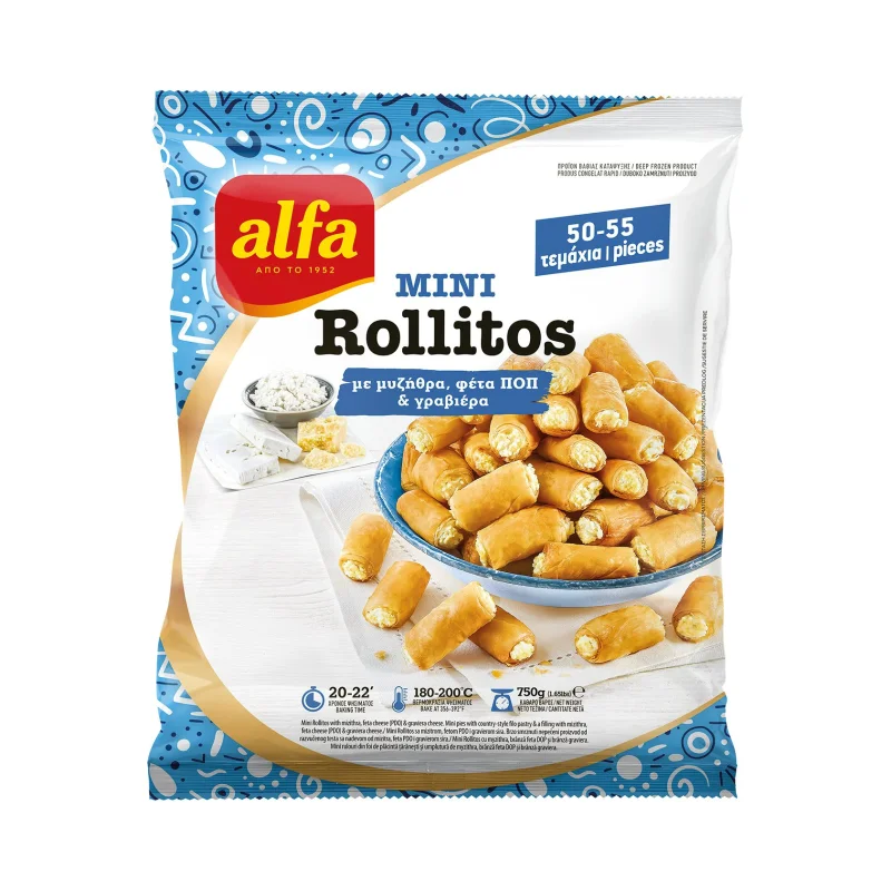 Mini Rollitos ALFA με Μυζήθρα Φέτα ΠΟΠ & Γραβιέρα 750g