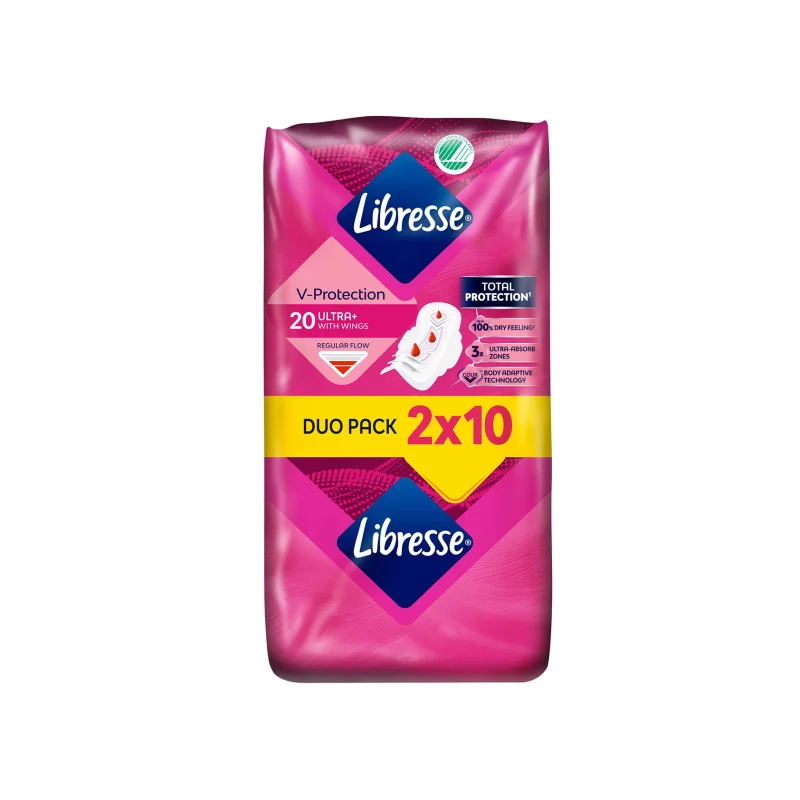 Libresse V- protection σερβιέτες ultra normal με φτερά 2x10τεμ