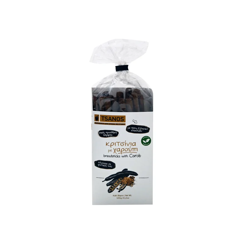 Κριτσίνια Με Χαρούπι 120gr