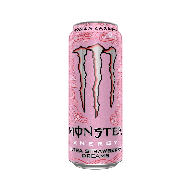 MONSTER Energy Ενεργειακό Ποτό Ultra Strawberry Dreams Χωρίς ζάχαρη 500ml