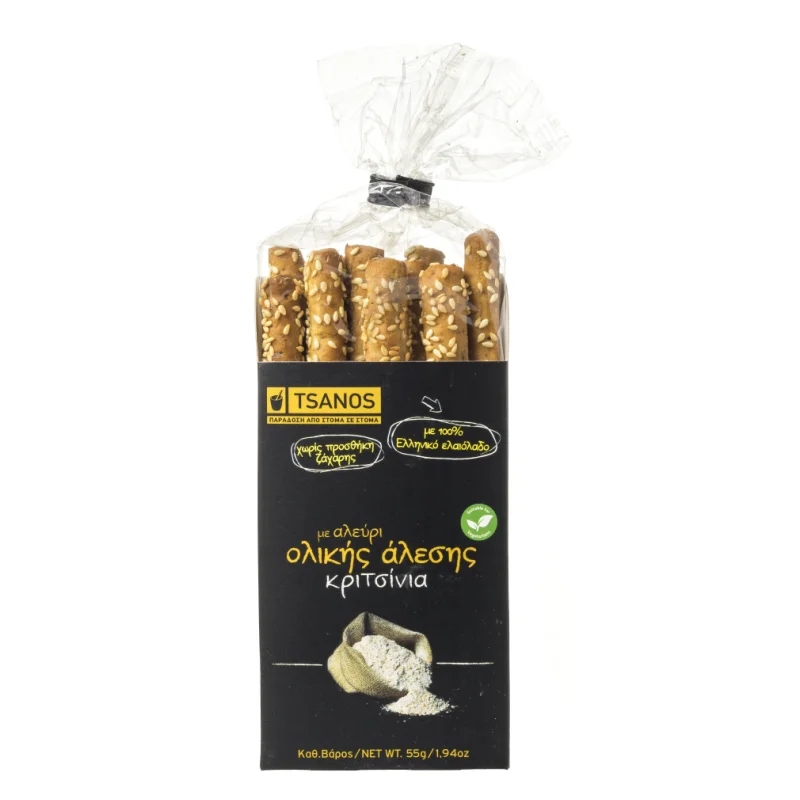 Κριτσίνια Ολικής Άλεσης 55gr
