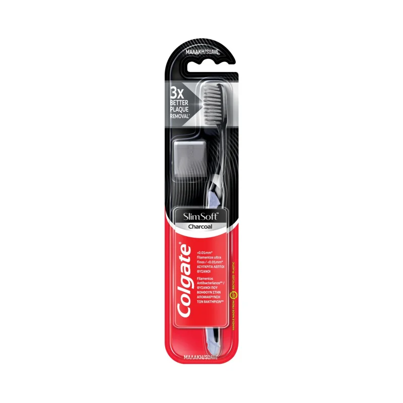 COLGATE Slim Soft Οδοντόβουρτσα Charcoal μαλακή